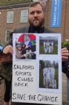 Save The Grange 3,500 signature petition handover to Salford Mayor